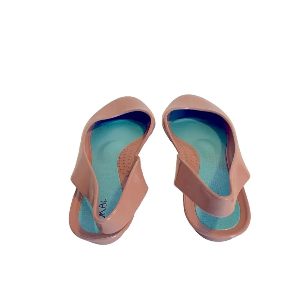 Oka b Okabashi‎ Nude Sling Back Sandal, Size 9 EU 39